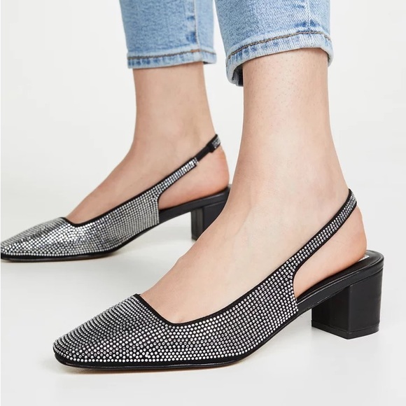 Jaggar the Label 39 Diamante Slingback Pumps Crystals - Picture 1 of 11